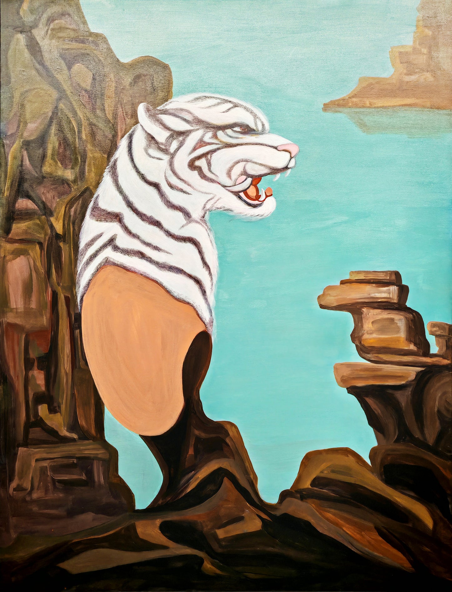 无相系列-《山骨生威》-布面丙烯-尺寸90 x120cm-全球1