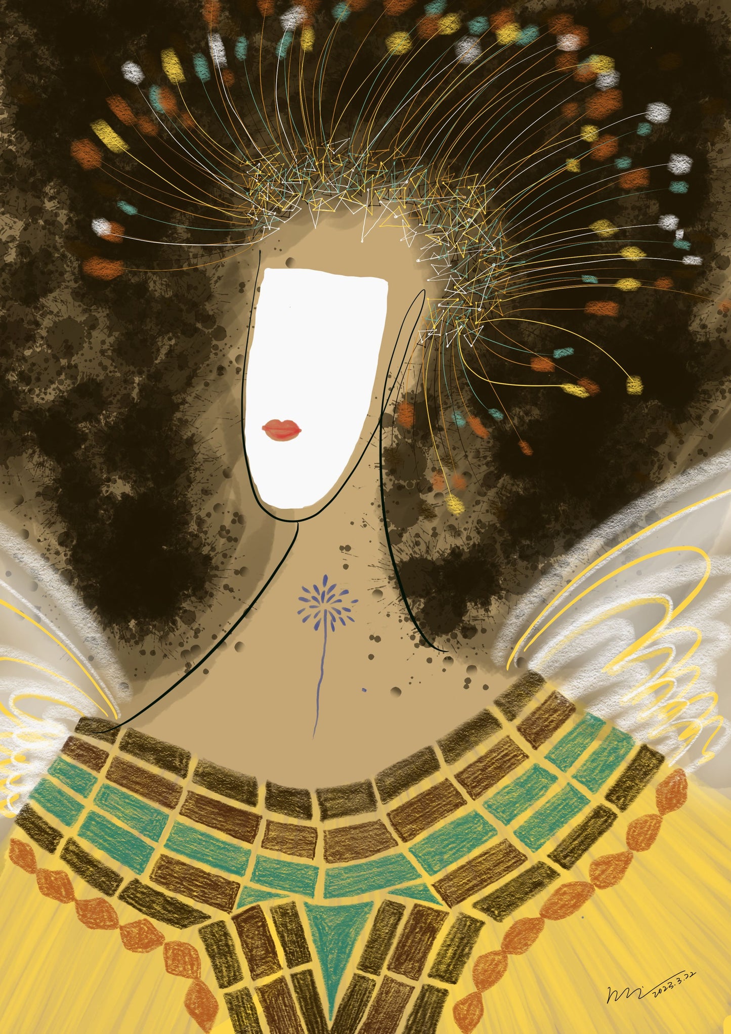 Formless Series 翼舞灵思 - Half Light Digital Painting (38.1x53.8cm)