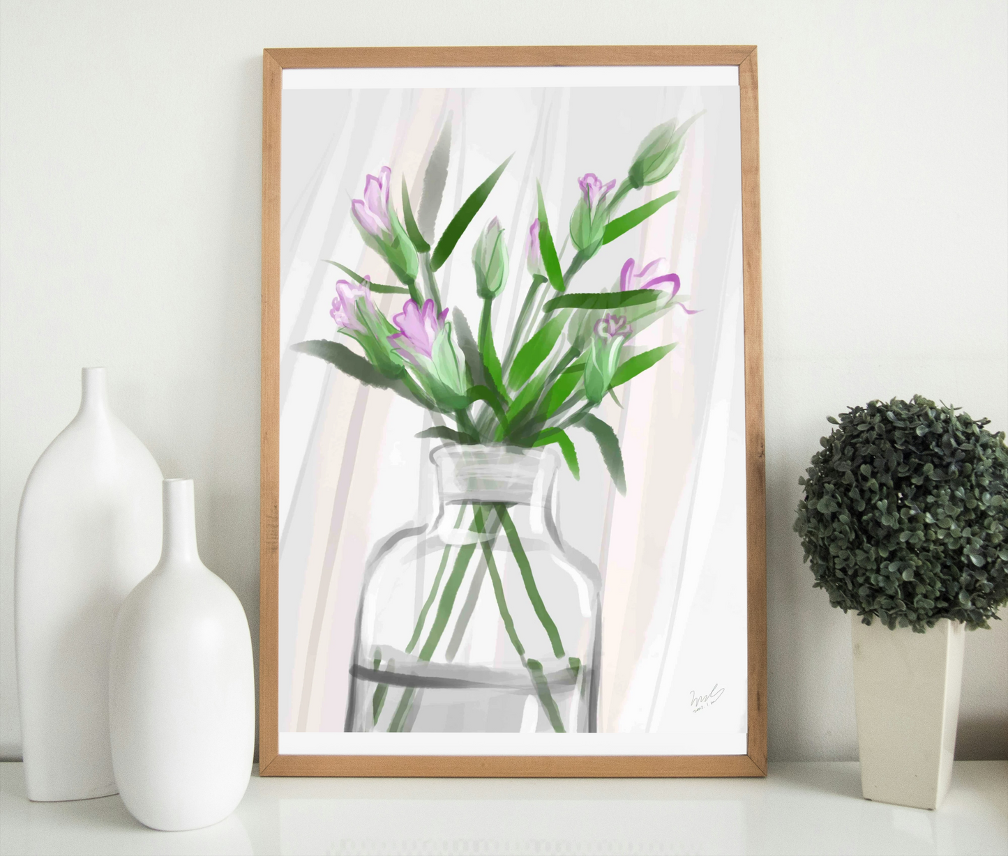 Floral Series 静绽晨光 - Half Light Digital Painting (54 x 71cm)