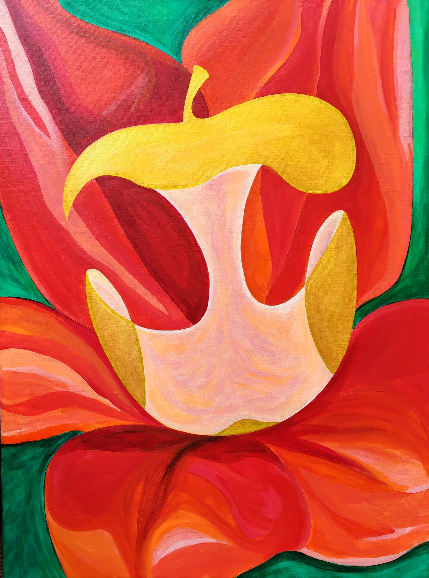 Formless Series 金苹果 - Half Light Acrylic Painting (90 x 120cm)