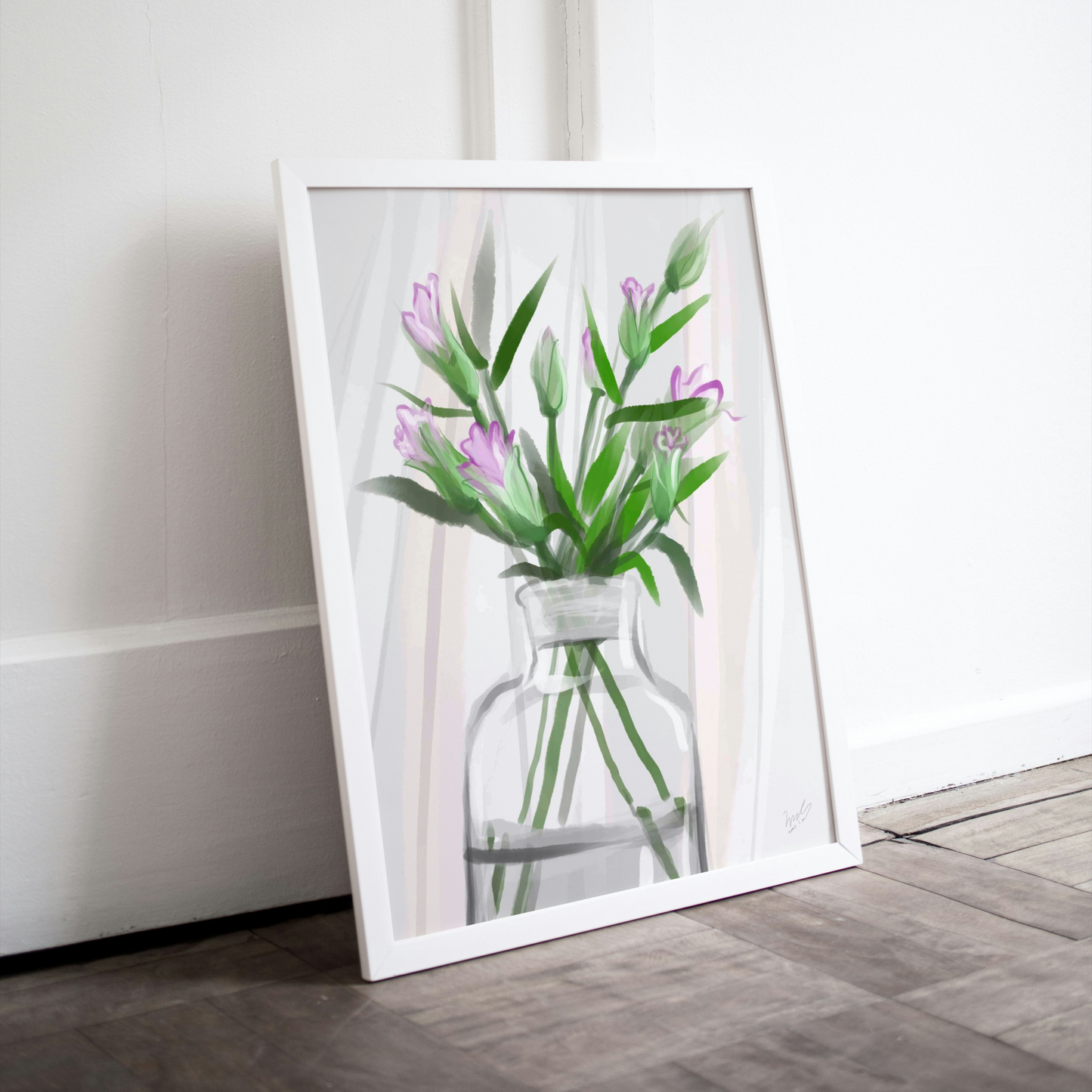 Floral Series 静绽晨光 - Half Light Digital Painting (54 x 71cm)