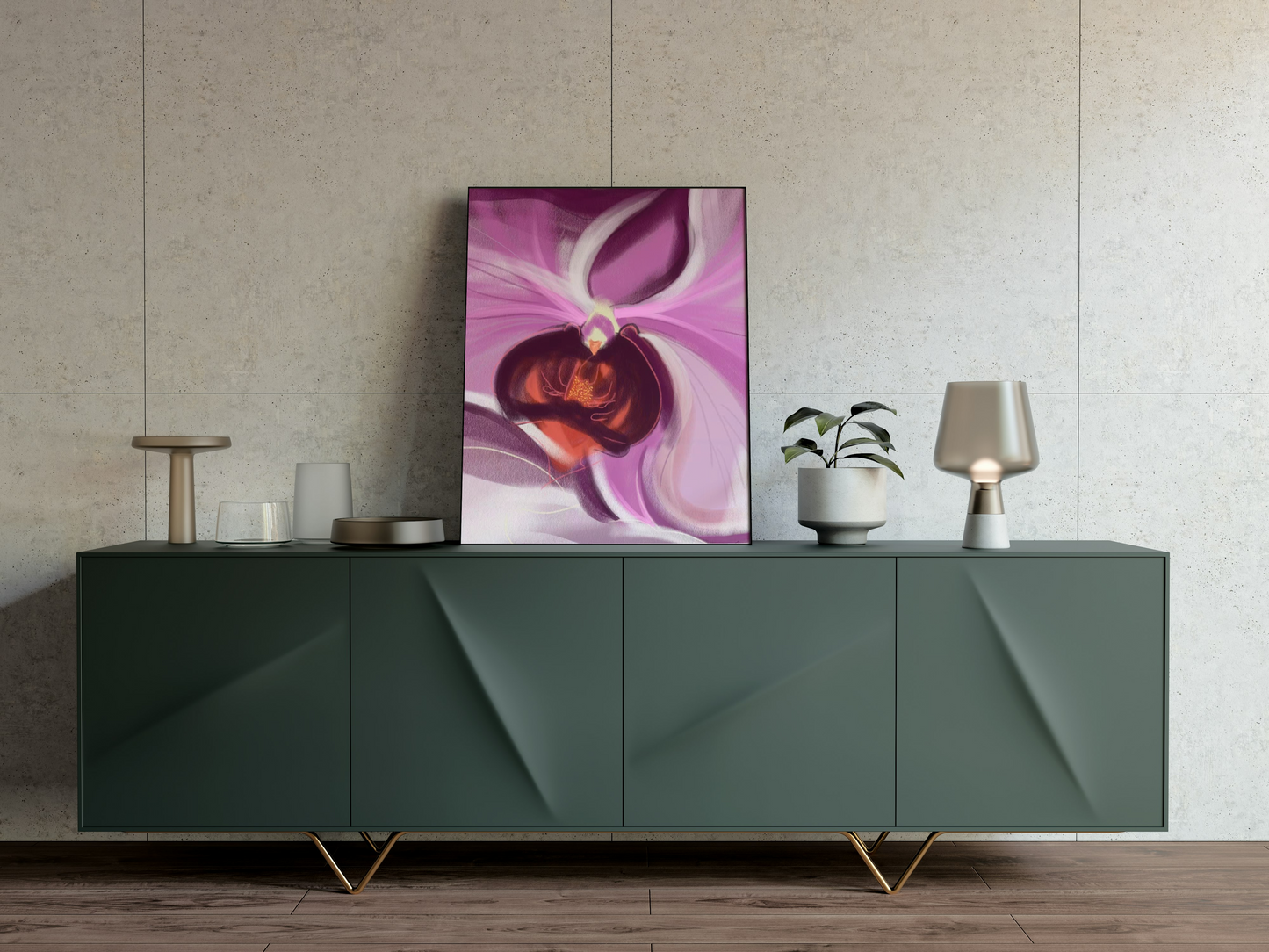 Orchid Heart - Digital Art Print