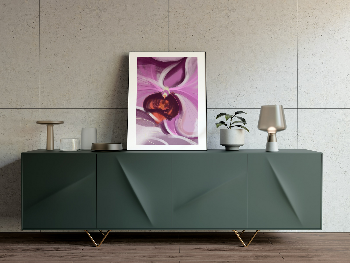 Orchid Heart - Digital Art Print