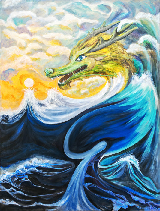 无相系列－《龙吟明心》－布面丙烯－尺寸90 x120cm－全球1