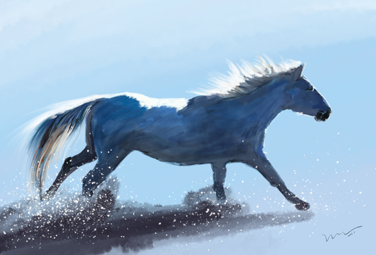 Hooves Across the Star River | 《马踏星河》 — Digital Art (119.94cm x 176.39cm, 2025)