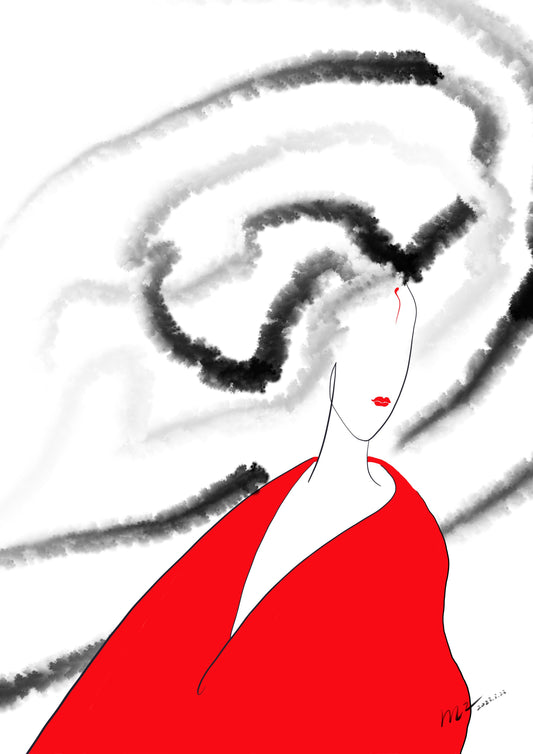 Formless Series 智识交响 - Half Light Digital Painting (38.1x53.8cm)