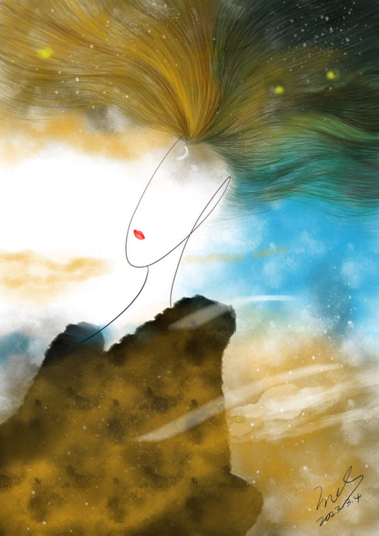 Formless Series 天地韵律 - Half Light Digital Painting (38.1x53.8cm)
