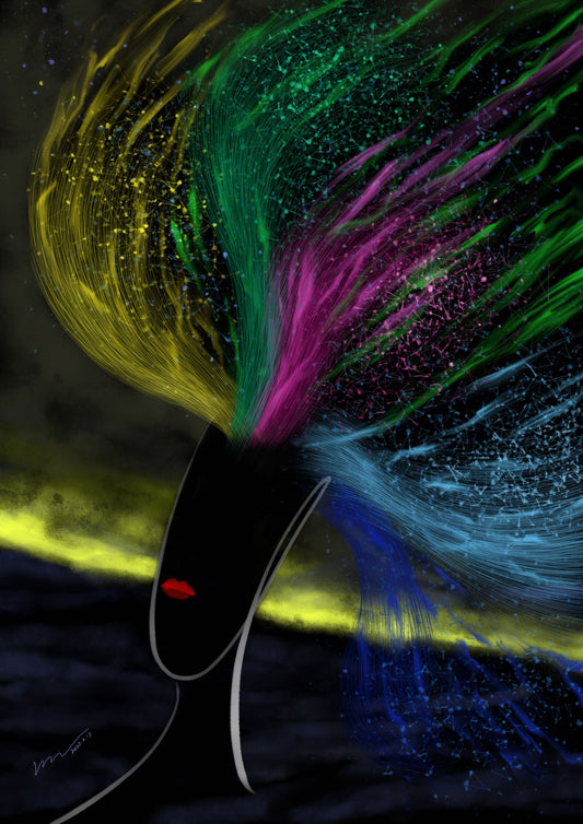 Formless Series 静鉴界 - Half Light Digital Painting (38.1x53.8cm)