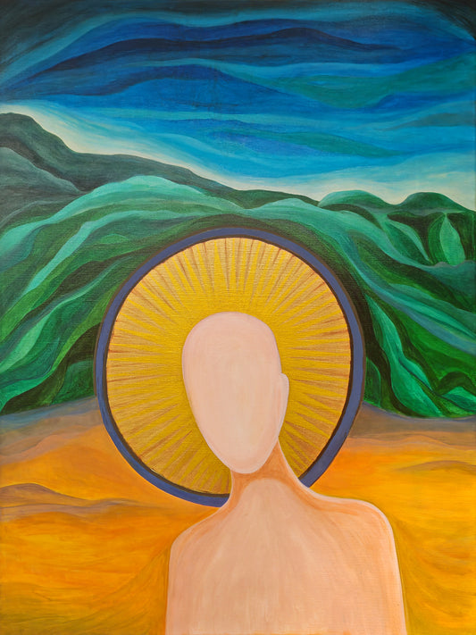 Formless Series 光- Half Light Acrylic Painting (90 x 120cm)