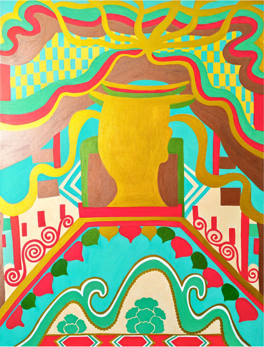 Formless Series 重构寺庙 - Half Light Acrylic Painting (90 x 120cm)
