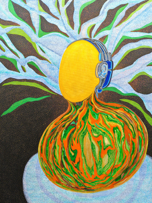 Formless Series 智绘葫芦 - Half Light Acrylic Painting (90 x 120cm)