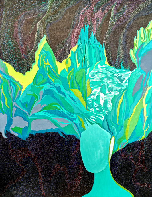 Formless Series 极光之美- Half Light Acrylic Painting (90 x 120cm)