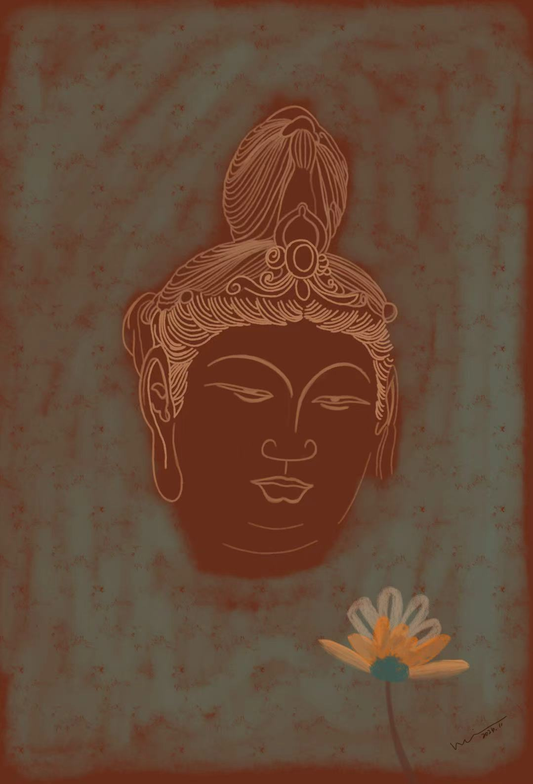Lotus Blessing 莲映福泽 — Digital Art 38cm x 56cm (2024)