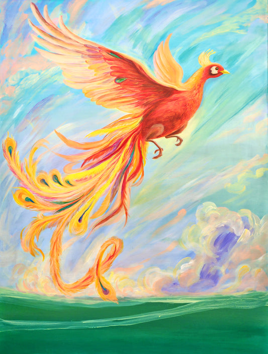 无相系列－《炽翎逸雀》 －布面丙烯－尺寸90 x120cm－全球1