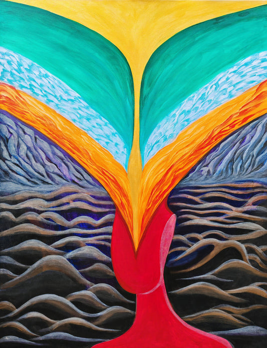 Formless Series 激 - Half Light Acrylic Painting (90 x 120cm)