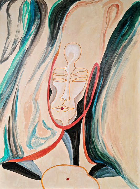 Formless Series 合一 - Half Light Acrylic Painting (90 x 120cm)